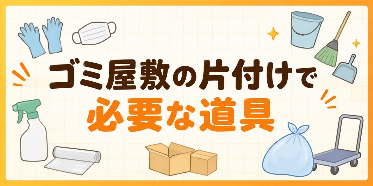 ゴミ屋敷の片付けで必要な道具