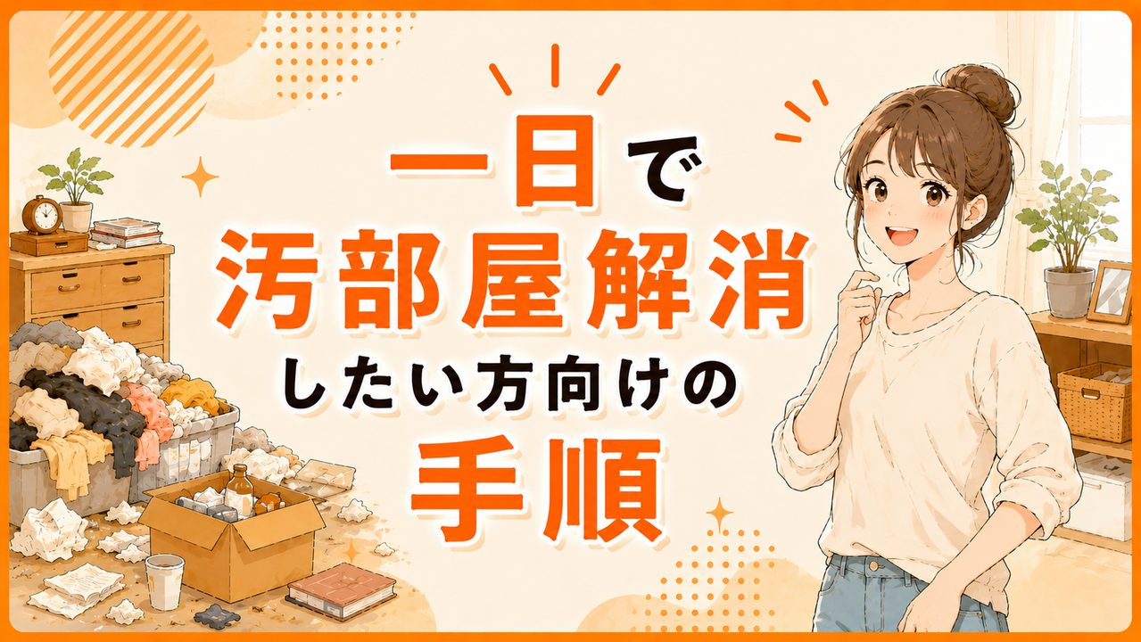 一日で汚部屋解消したい方向けの手順